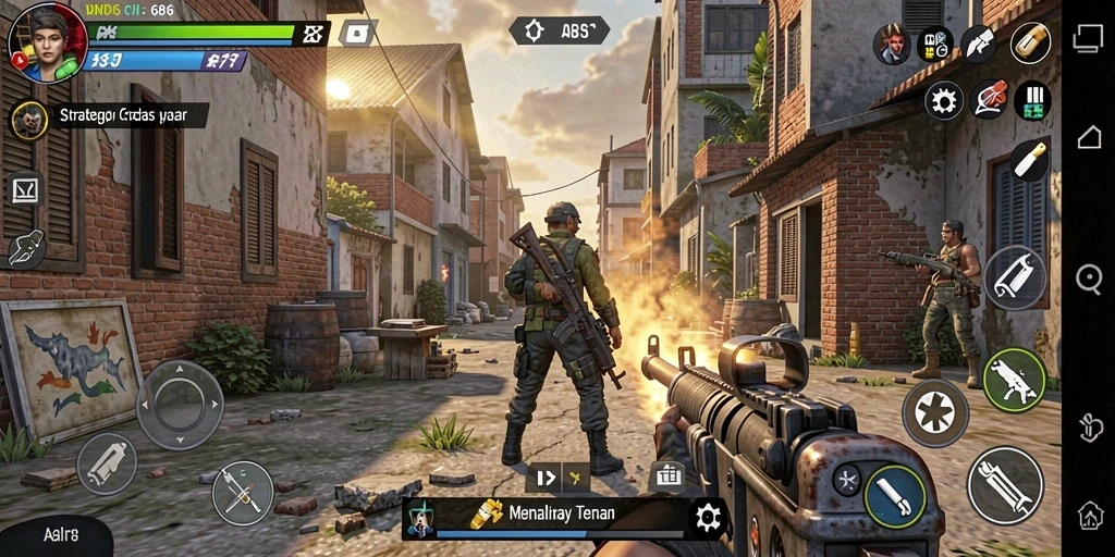Tampilan gameplay DMD686 yang mendebarkan dan strategis.