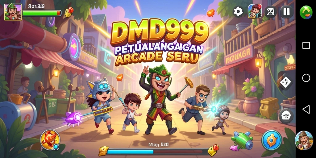 Tampilan gameplay DMD999 yang dinamis dan penuh aksi.