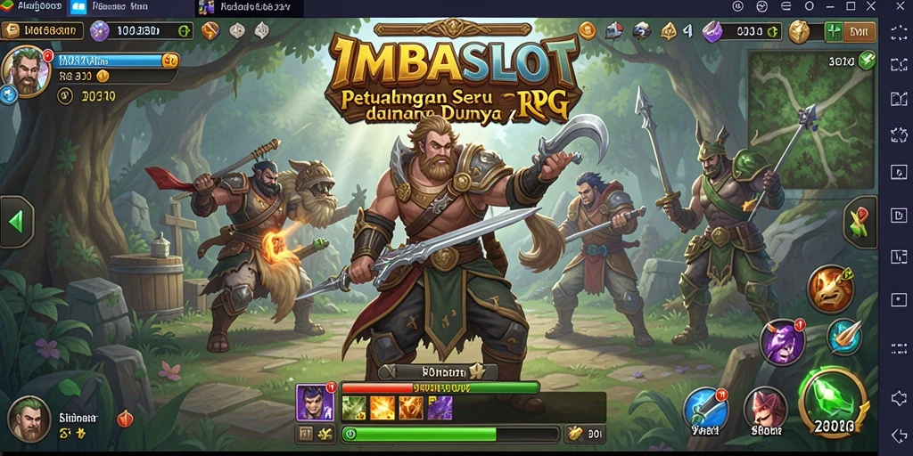 Screenshot gameplay <strong>IMBASLOT</strong> menampilkan pertarungan epik antarkarakter.