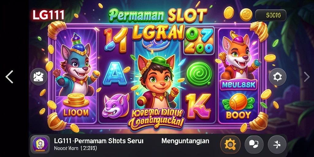 Tampilan gameplay utama LG111 yang menarik dan penuh aksi Slot.
