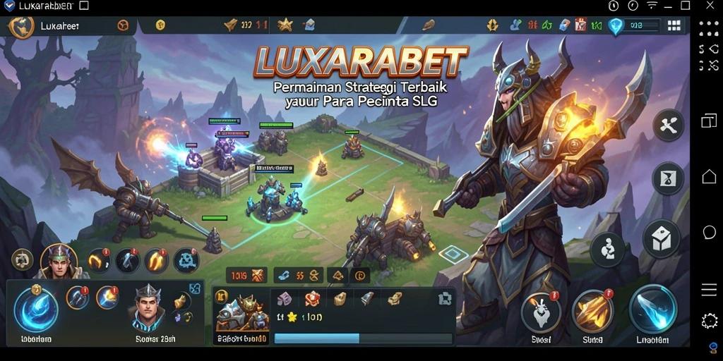 Screenshot gameplay LUXARABET menampilkan pertempuran strategis yang menegangkan.