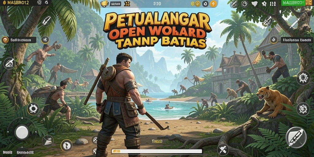 Tangkapan layar MASBRO12 menampilkan pemandangan Open World yang menakjubkan.