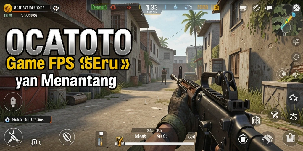 Tampilan gameplay OCATOTO yang penuh aksi dan strategi FPS.