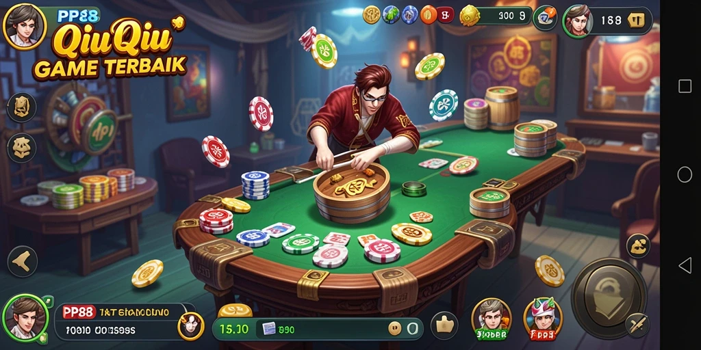 Tangkapan layar gameplay PP88 dengan suasana QiuQiu yang mendebarkan.