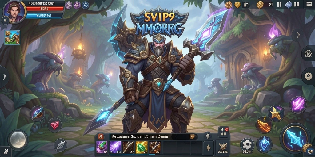 Screenshot yang menampilkan aksi seru dalam gameplay MMORPG.